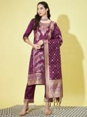 Silk Blend Jacquard  3pcs set kurthis view 1