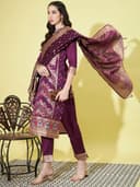 Silk Blend Jacquard  3pcs set kurthis view 2