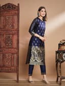 Cotton Silk Jacquard 3pcs set  kurthis view 4