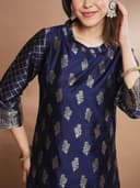 Cotton Silk Jacquard 3pcs set  kurthis view 7