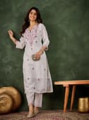 Roman Silk Blend 2pcs set Kurthis - Lavender view 5
