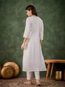 Roman Silk Blend 2pcs set Kurthis -Yellow view 2