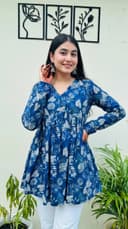 Peplum tops - Blue view 2