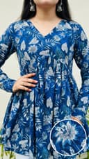 Peplum tops - Blue view 4