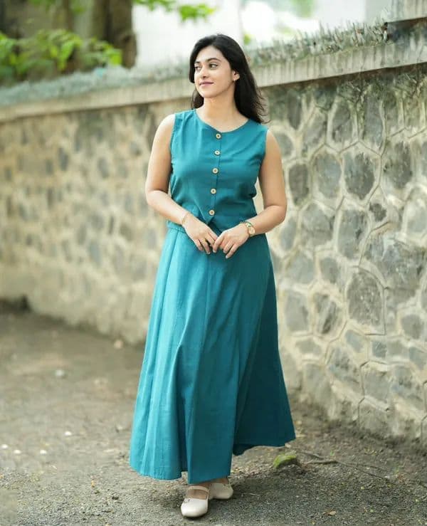 Top with skirt set - Tiffany Blue