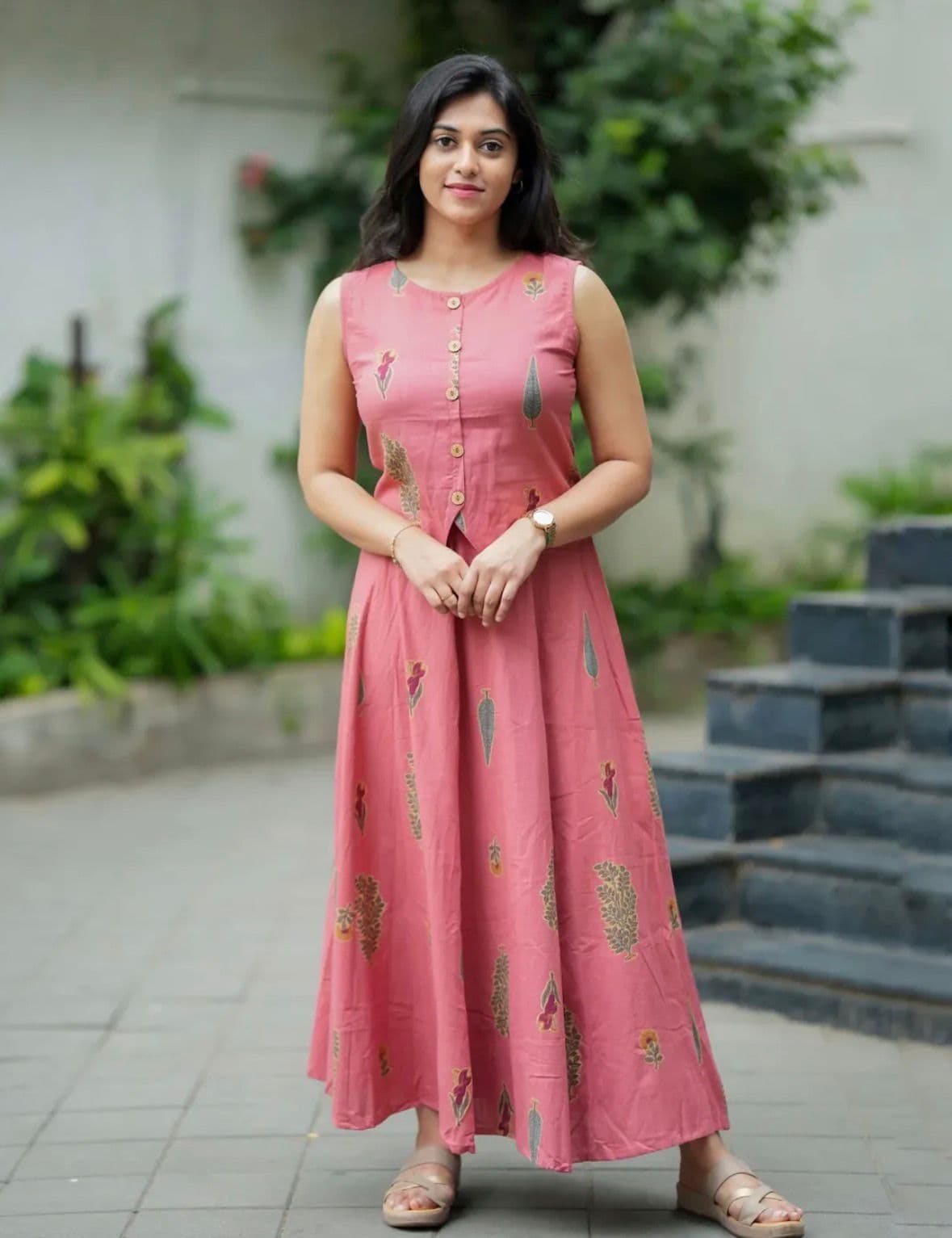 Top with skirt set - Deep Blush