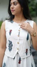 Top with skirt set - White view 2