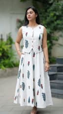 Top with skirt set - White view 3