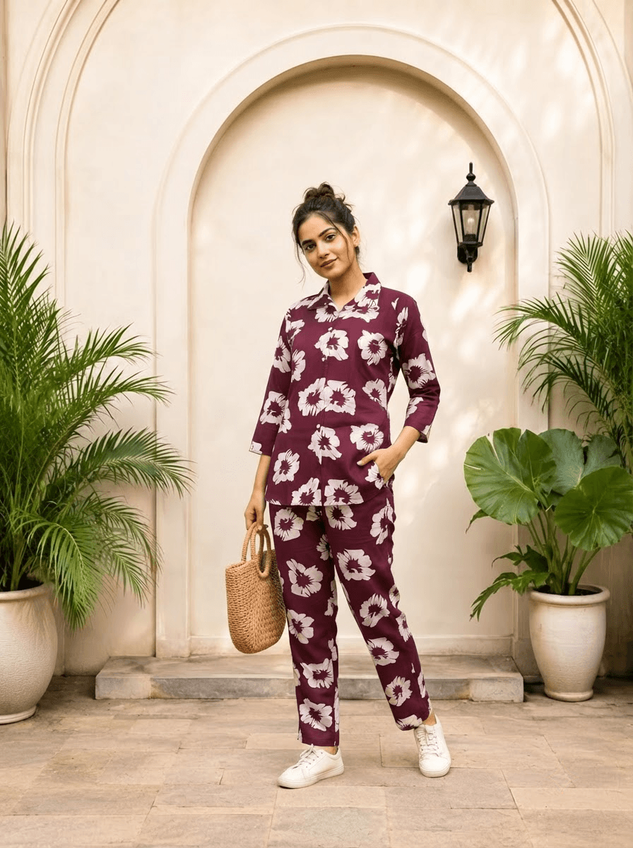 Poly Rayon Co-ord Set