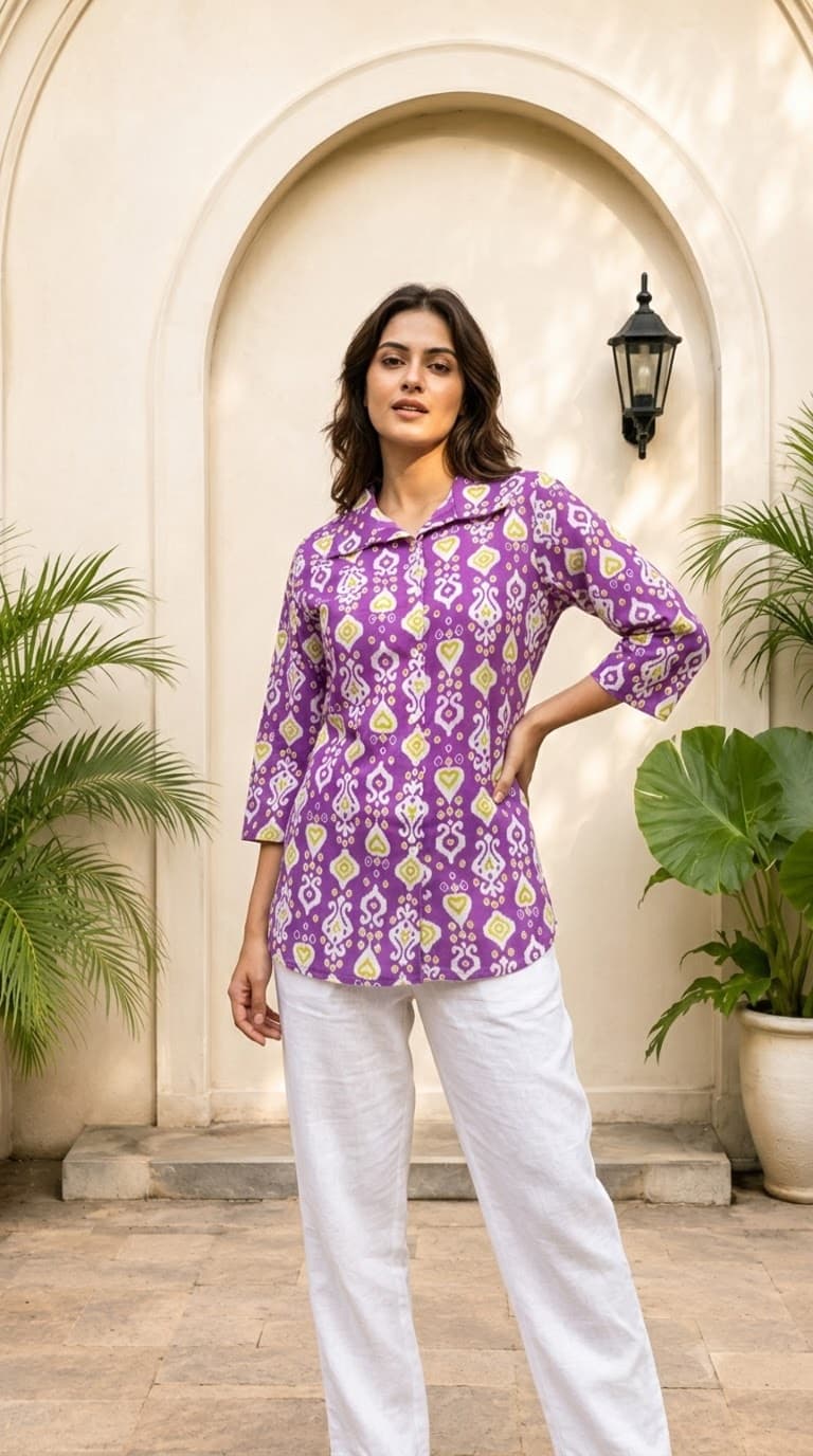 Poly Cotton Short Top